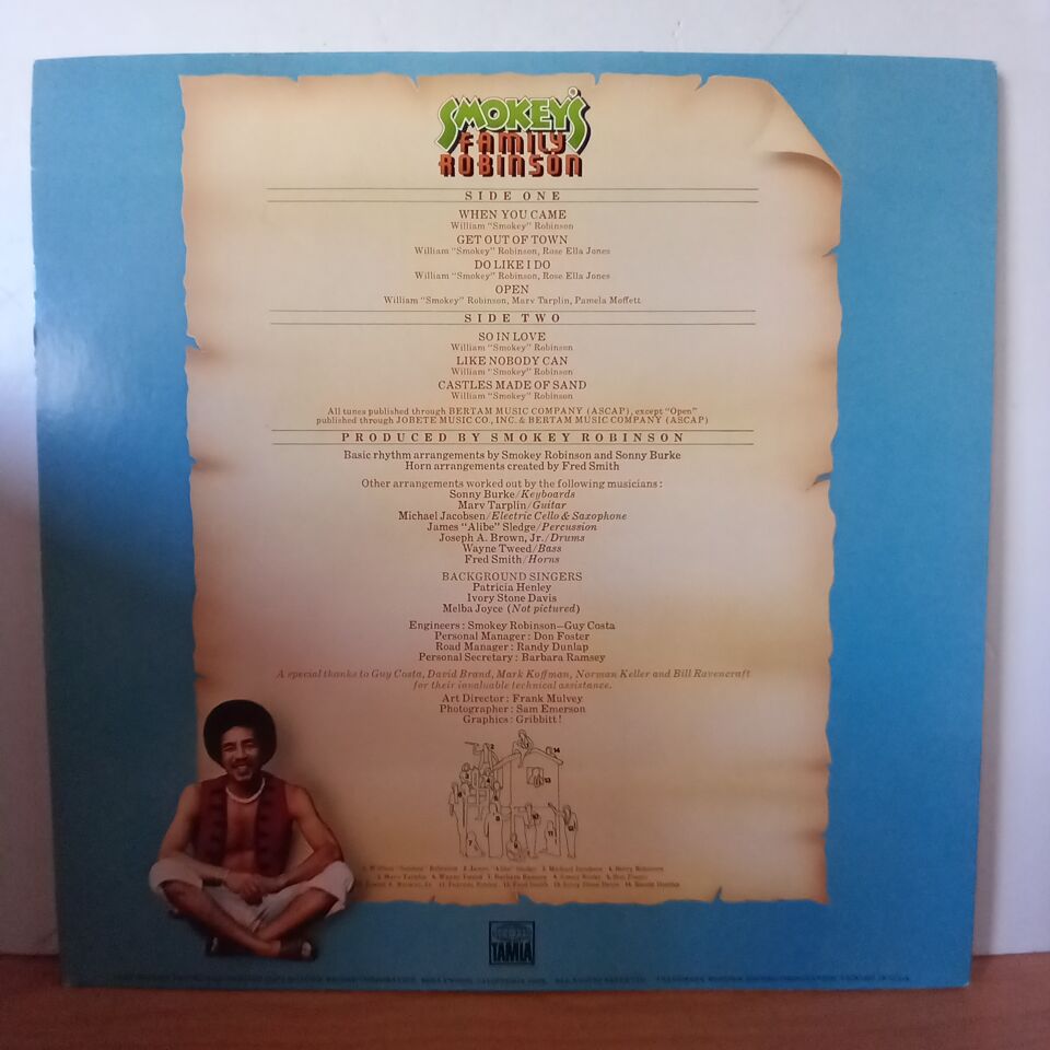 SMOKEY ROBINSON – SMOKEY'S FAMILY ROBINSON (1976) - LP 2.EL PLAK