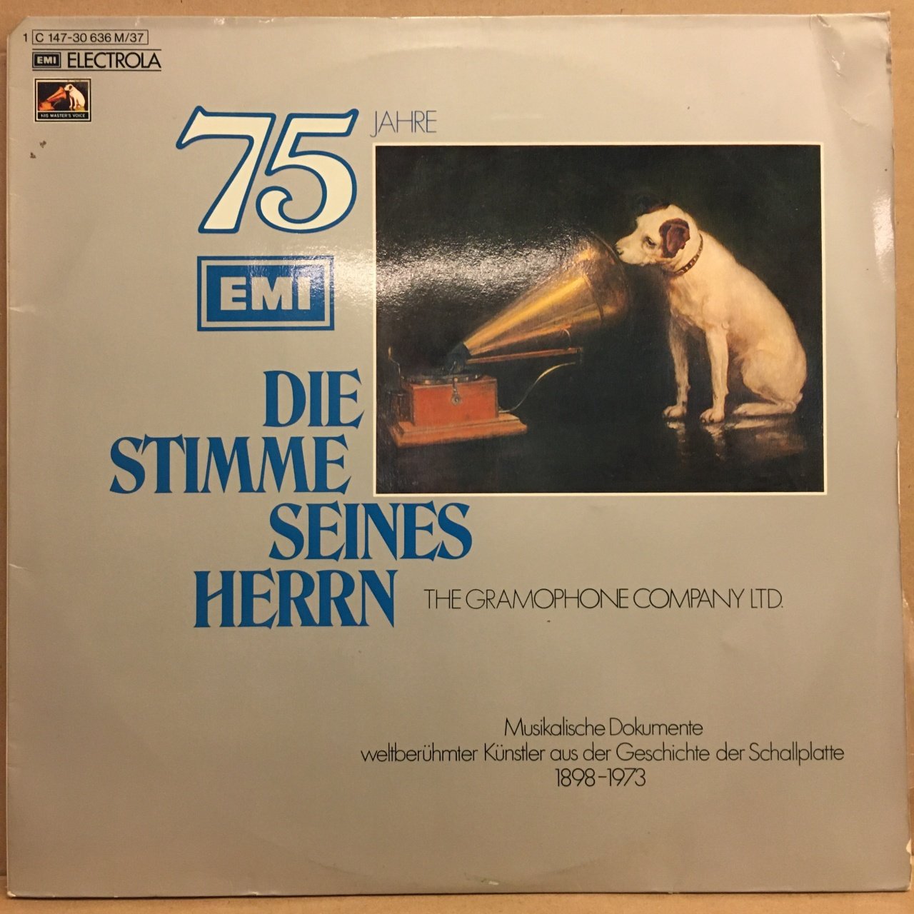 75 YEARS OF EMI GRAMOPHONE COMPANY LIMITED 1898-1973 (1973) 2.EL 2PLAK