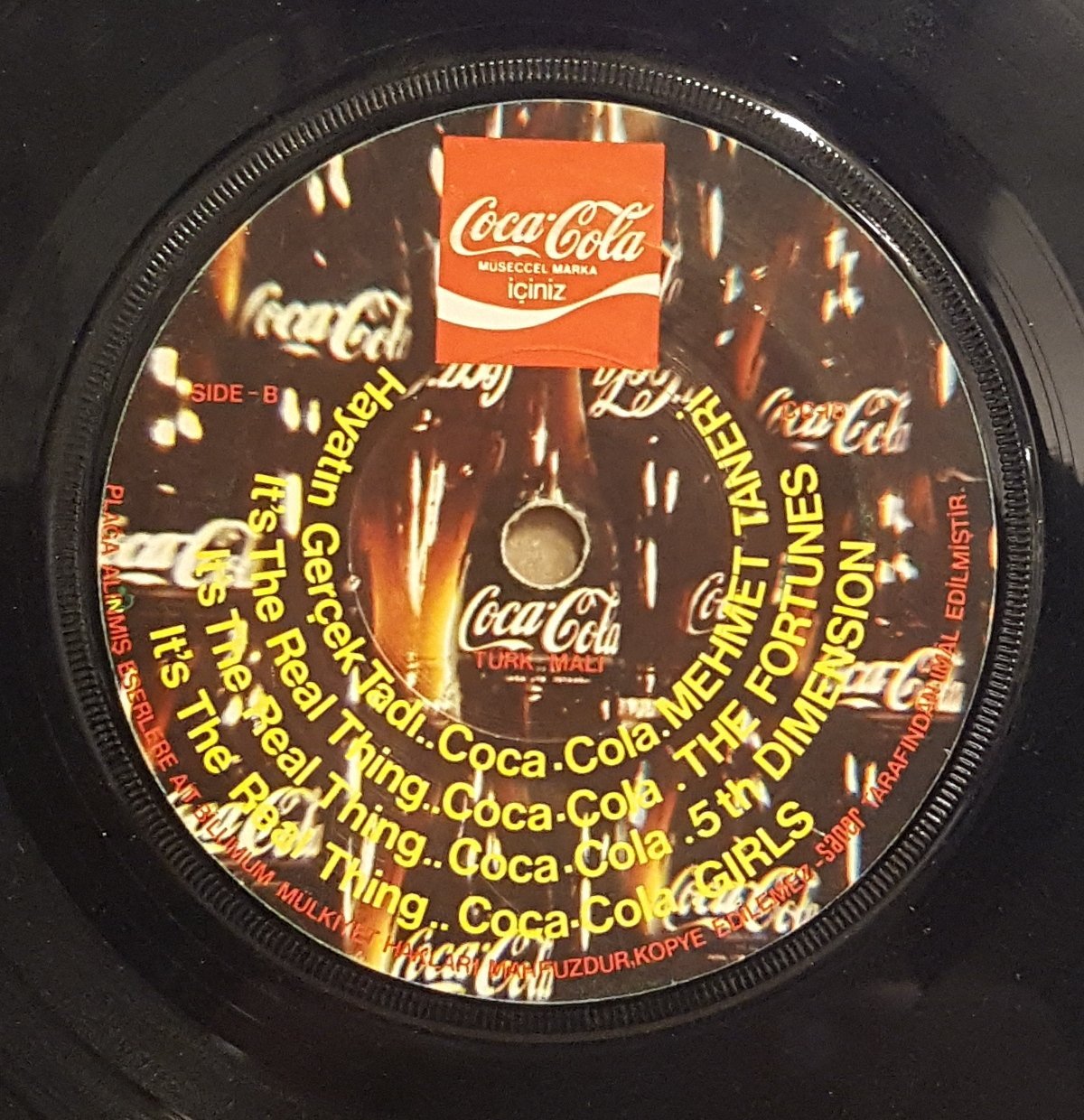 COCA COLA - HAYATIN GERÇEK TADI (MEHMET TANERİ) -  7'' 45 DEVİR KAPAKSIZ 2.EL