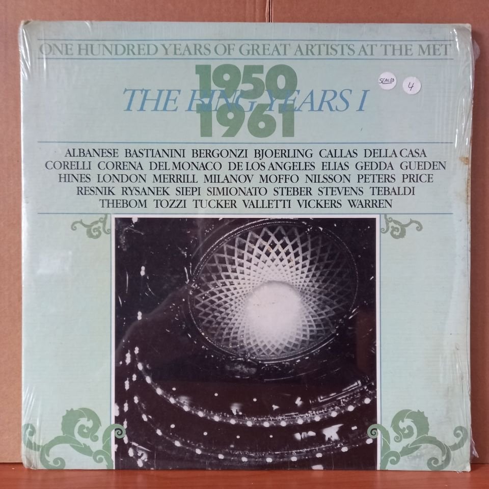 THE BING YEARS 1 / 1950-1961 / VERDI, MOZART, PUCCINI, DONIZETTI, STRAUSS, BARBER, MASCAGNI (1984) - 2LP DÖNEM BASKISI SIFIR PLAK