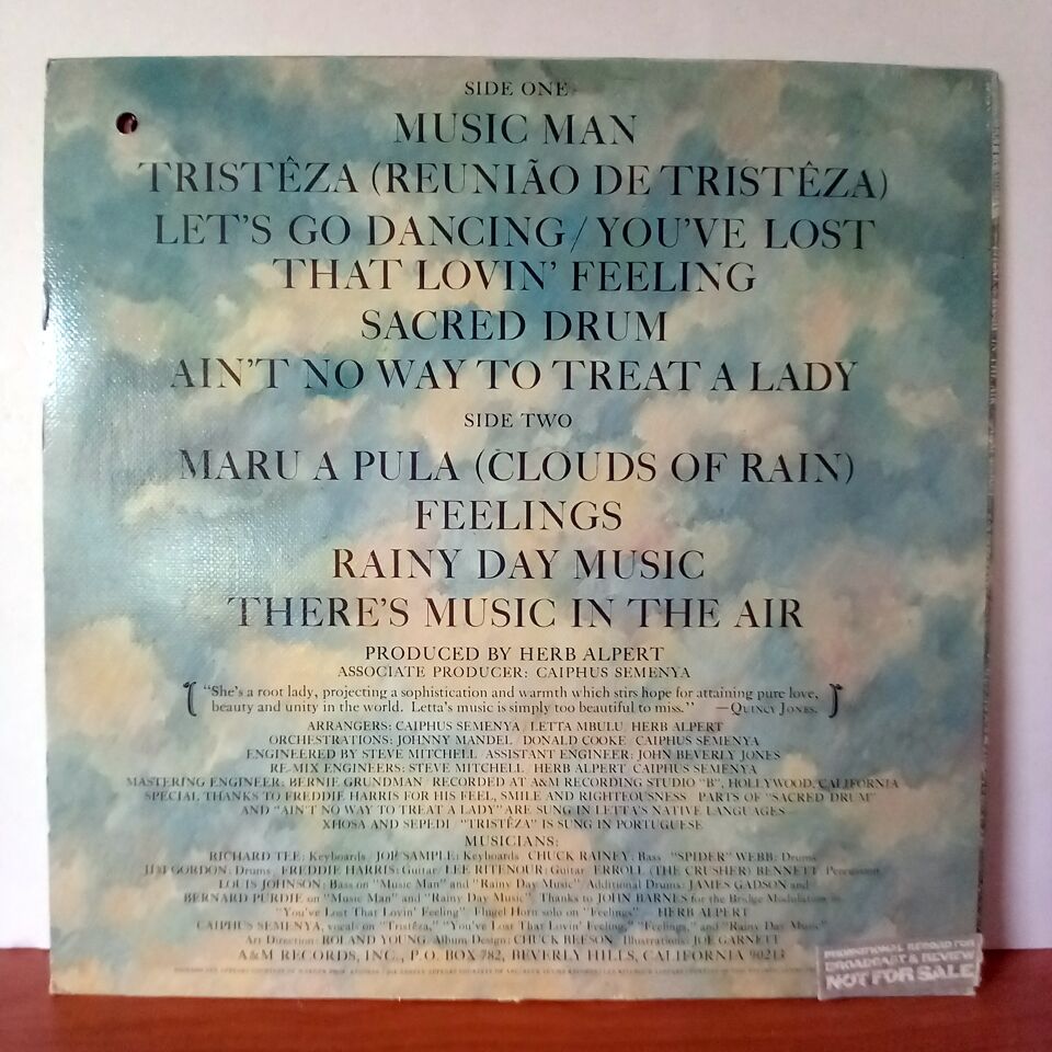 LETTA MBULU – THERE\'S MUSIC IN THE AIR (1976) - LP 2.EL PLAK