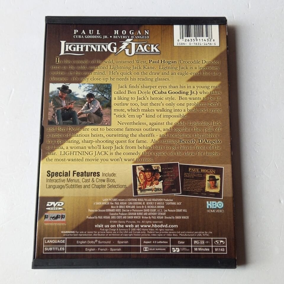 LIGHTNING JACK - PAUL HOGAN, CUBA GOODING JR, BEVERLY D\'ANGELO  - DVD 2.EL 1.BÖLGE