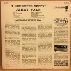 BUDDY VALE - I REMEMBER JERRY - LP 2.EL PLAK