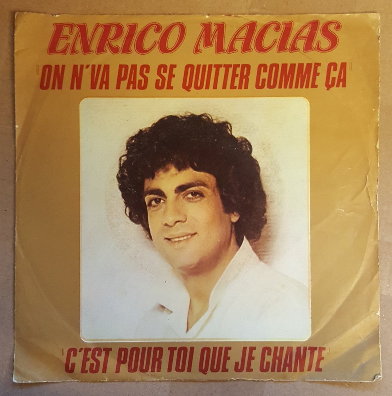 ENRICO MACIAS - ON N'VA PAS SE QUITTER COMME ÇA / C'EST POUR TOI QUE JE CHANTE (1979) - 7'' 45 DEVİR SINGLE PLAK