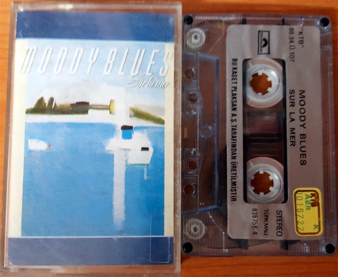 MOODY BLUES - SUR LA MER (1988) PLAKSAN CASSETTE MADE IN TURKEY ''USED'' PAPER LABEL