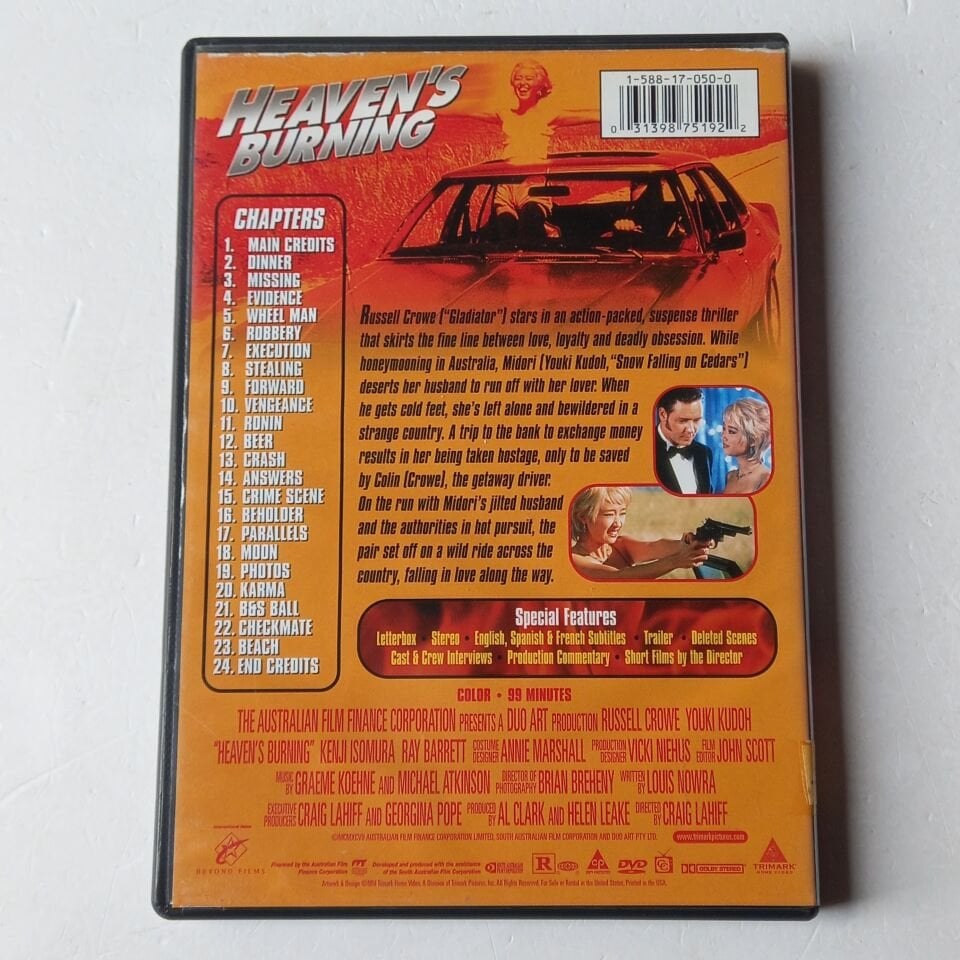 HEAVEN\'S BURNING - RUSSELL CROWE - DVD 2.EL 1.BÖLGE
