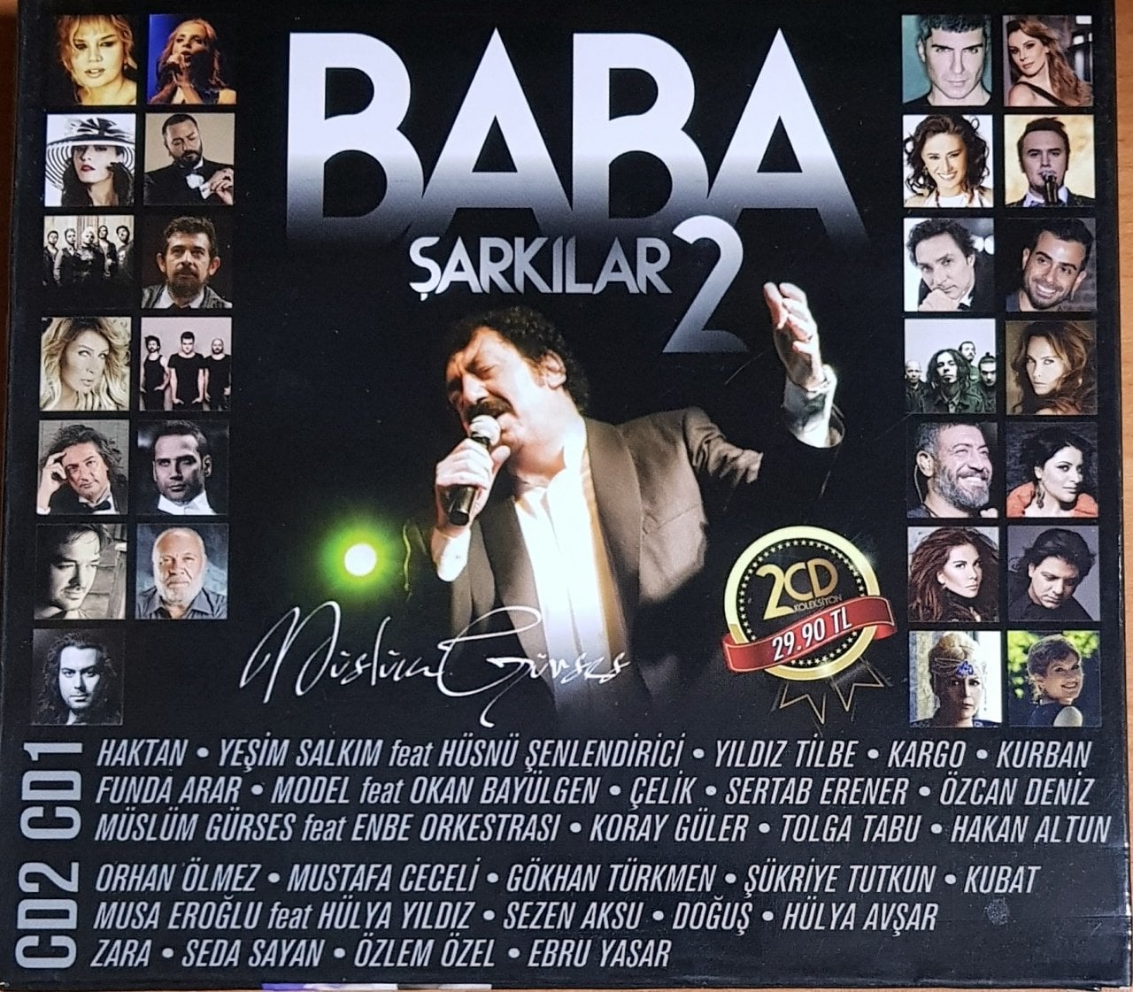 BABA ŞARKILAR 2 / MÜSLÜM GÜRSES / HAKTAN, YILDIZ TİLBE, KURBAN, MODEL, ZARA, KUBAT, SEZEN AKSU (2014) EFLATUN MÜZİK 2CD 2.EL