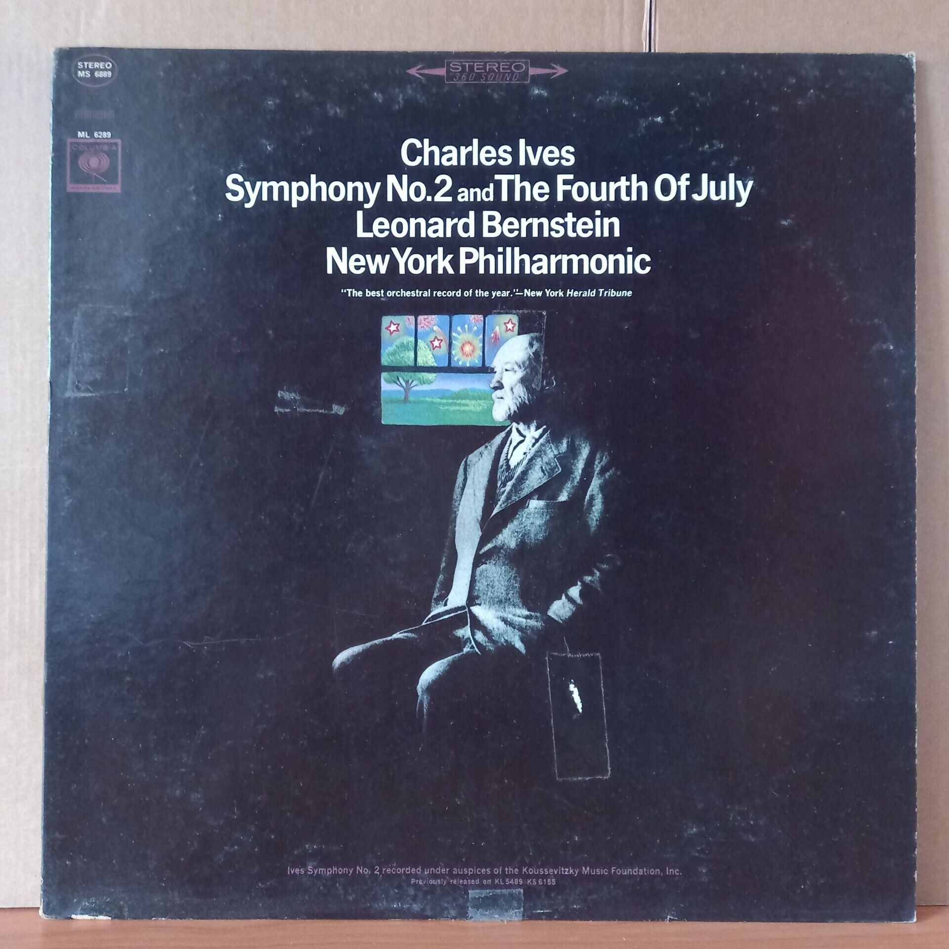 CHARLES IVES: SYMPHONY NO. 2 AND THE FOURTH OF JULY / LEONARD BERNSTEIN, NEW YORK PHILHARMONIC (1966) - LP 2.EL PLAK