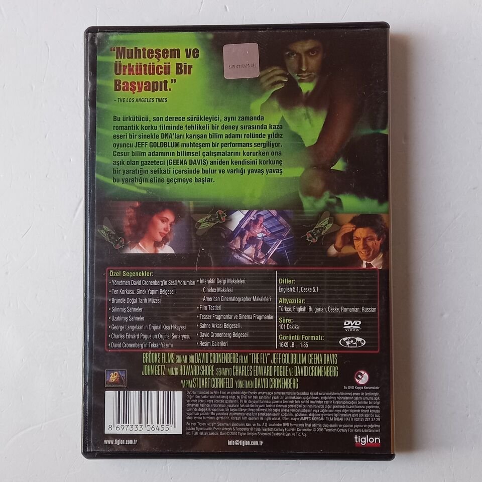 THE FLY / SİNEK - DAVID CRONENBERG, JEFF GOLDBLUM, GEENA DAVIS - DVD 2.BÖLGE 2.EL