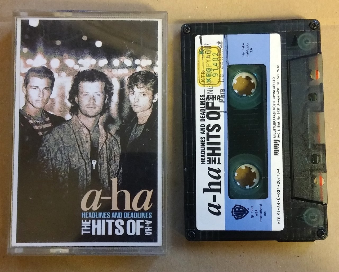 A-HA - HEADLINES & DEADLINES HITS OF A-HA CASSETTE 1991 ''USED''