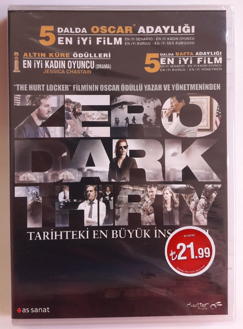 ZERO DARK THIRTY - JESSICA CHASTAIN - KATHRYN BIGELOW - DVD SIFIR