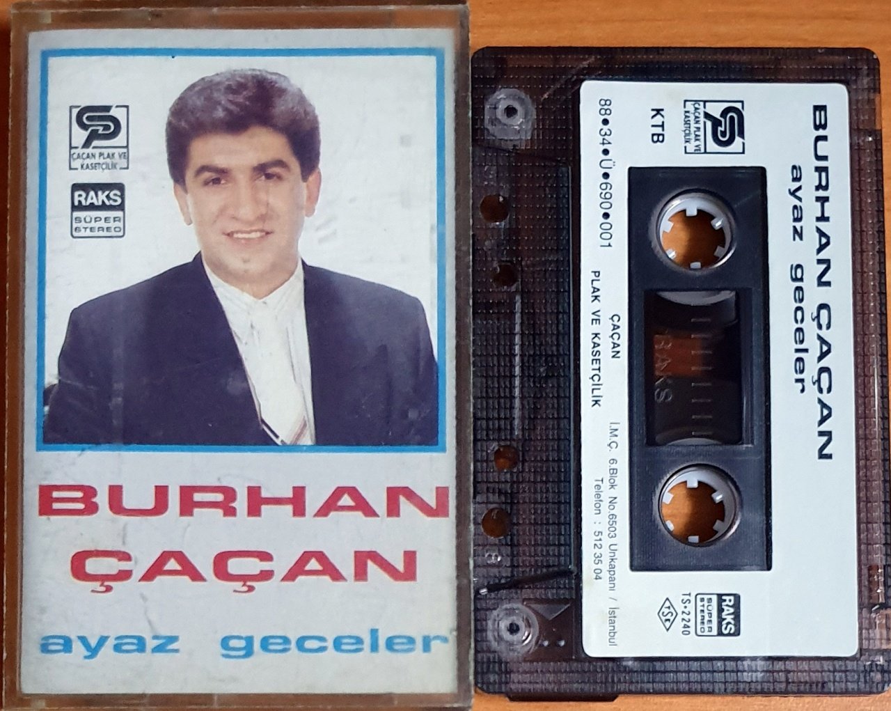 BURHAN ÇAÇAN - AYAZ GECELER (1988) - KASET 2.EL