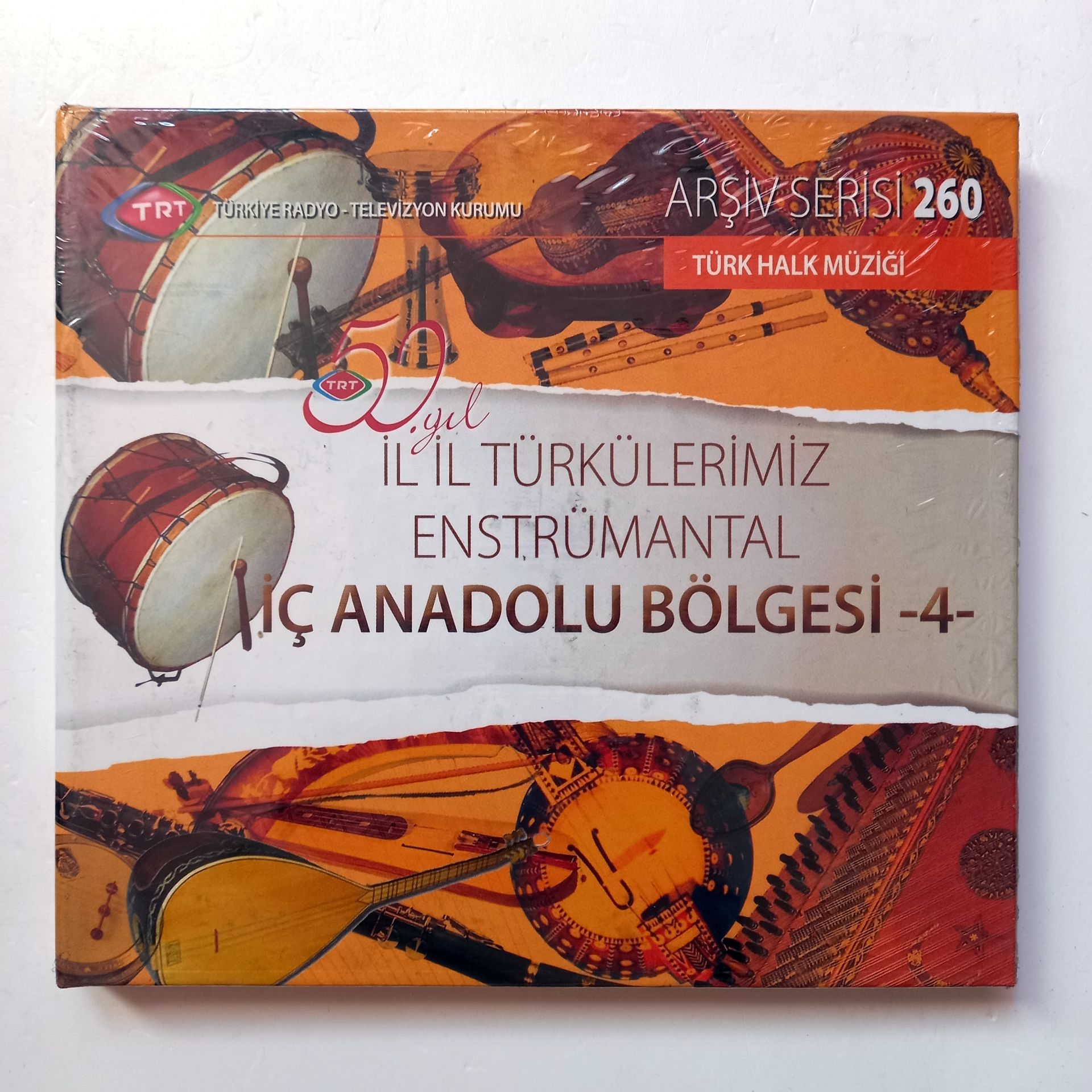 İL İL TÜRKÜLERİMİZ ENSTRÜMANTAL - İÇ ANADOLU BÖLGESİ 4 / TÜRK HALK MÜZİĞİ / TRT ARŞİV SERİSİ 260 - CD SIFIR