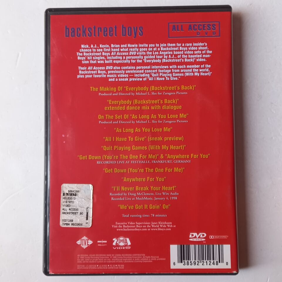 BACKSTREET BOYS – ALL ACCESS (1998) - DVD 2.EL