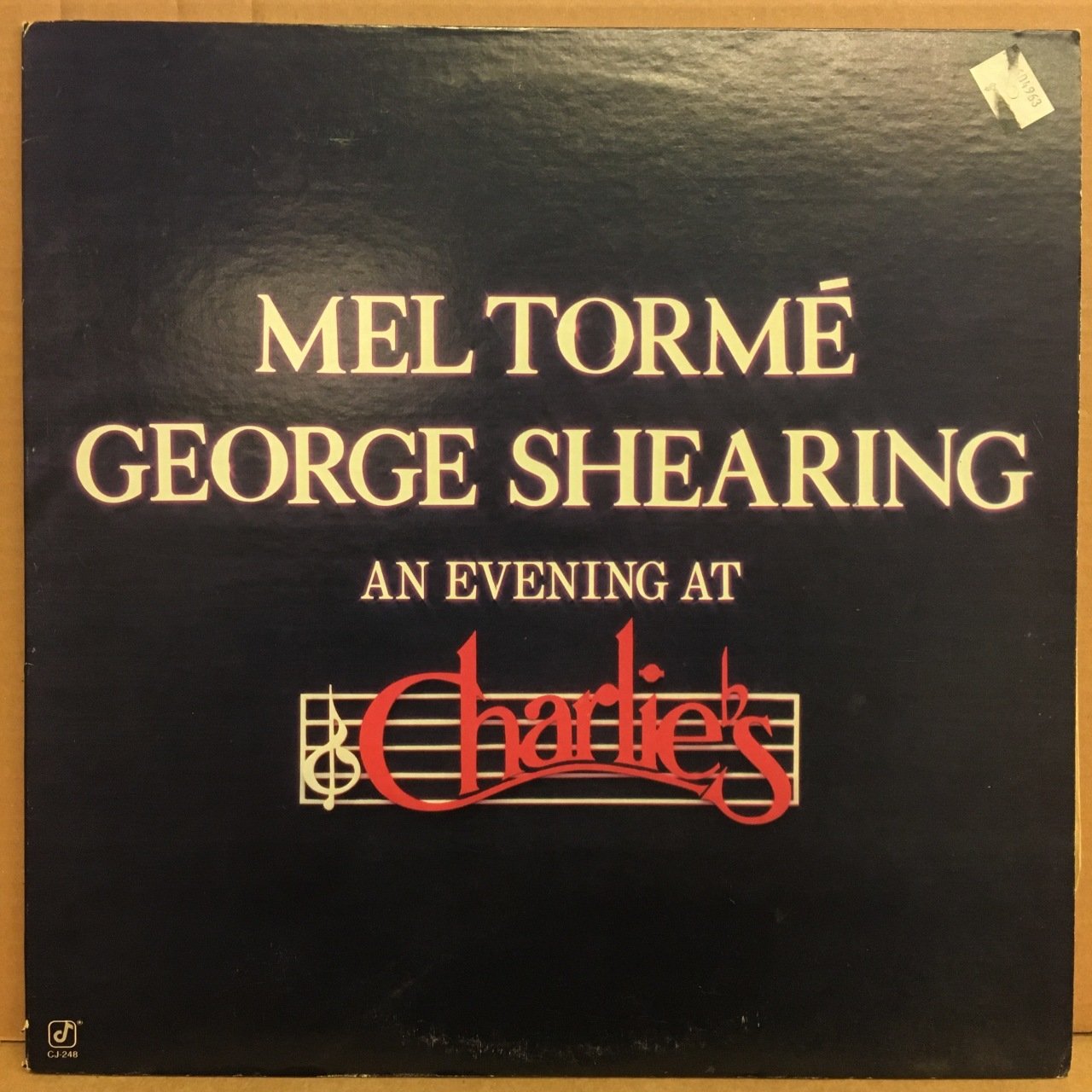 MEL TORME GEORGE SHEARING AN EVENING AT CHARLIE'S 1984 2.EL PLAK CONCORD
