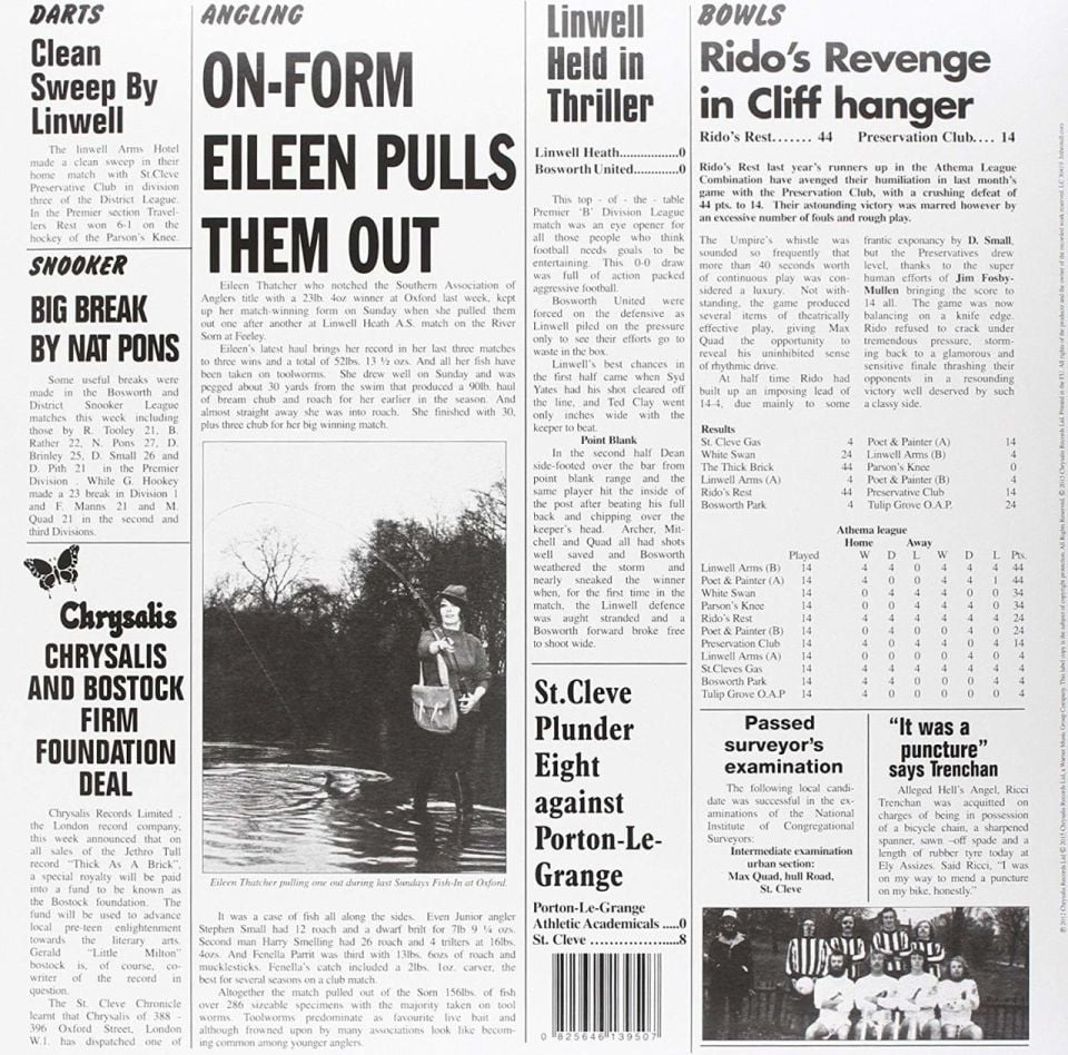 JETHRO TULL - THICK AS A BRICK (1972) - LP 180GR 2015 STEVEN WILSON STEREO REMIX EDITION SIFIR PLAK