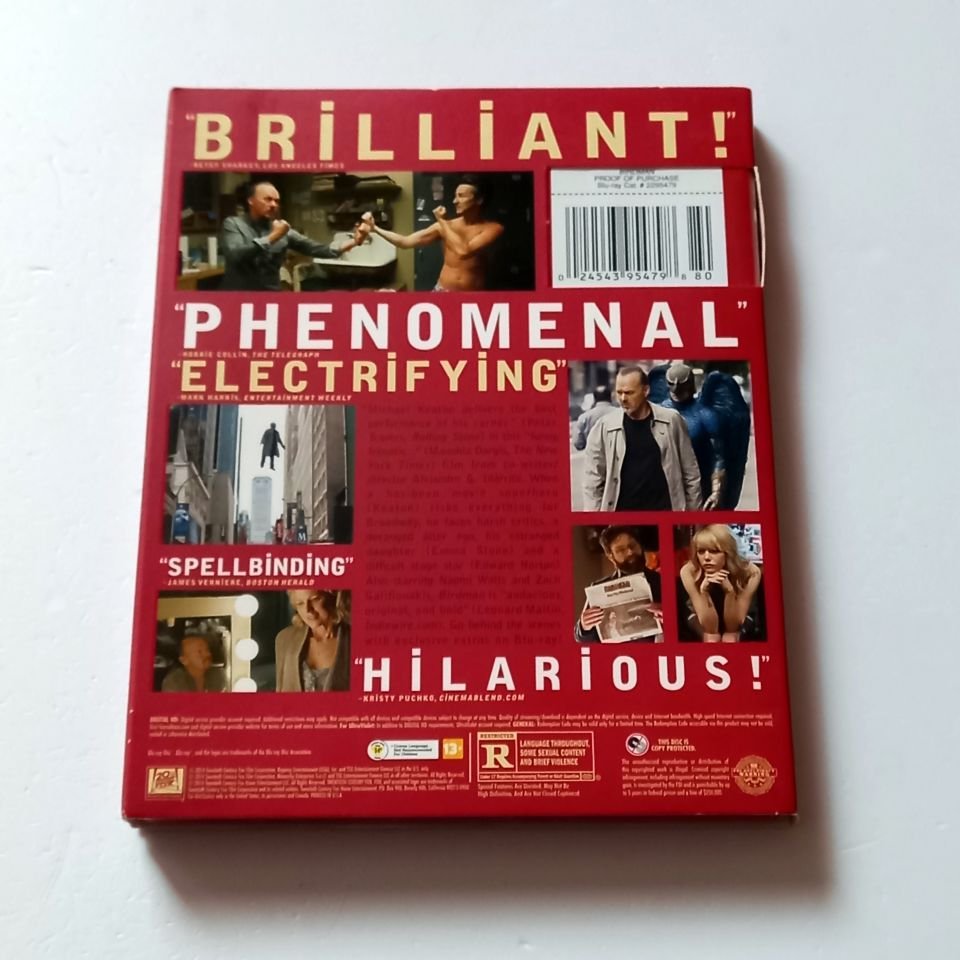 BIRDMAN - MICHAEL KEATON, EMMA STONE, EDWARD NORTON - YÖN.: ALEJANDRO G. INARRITU - BLU-RAY SLIPCOVER REGION A2.EL TR ALTYAZI YOKTUR