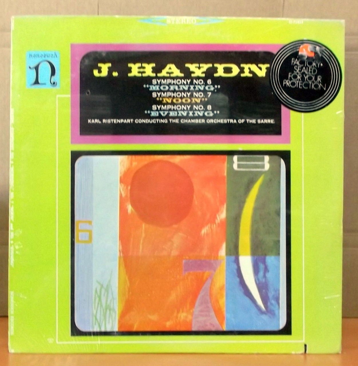 HAYDN SYMPHONIES NOS. 6-7-8 LP Karl Ristenpart SIFIR