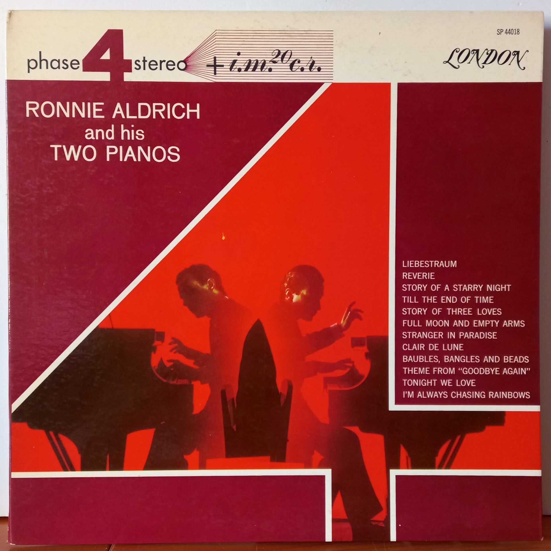 RONNIE ALDRICH AND HIS TWO PIANOS – RONNIE ALDRICH AND HIS TWO PIANOS / PHASE 4 STEREO SERIES (1962) - LP 2.EL PLAK