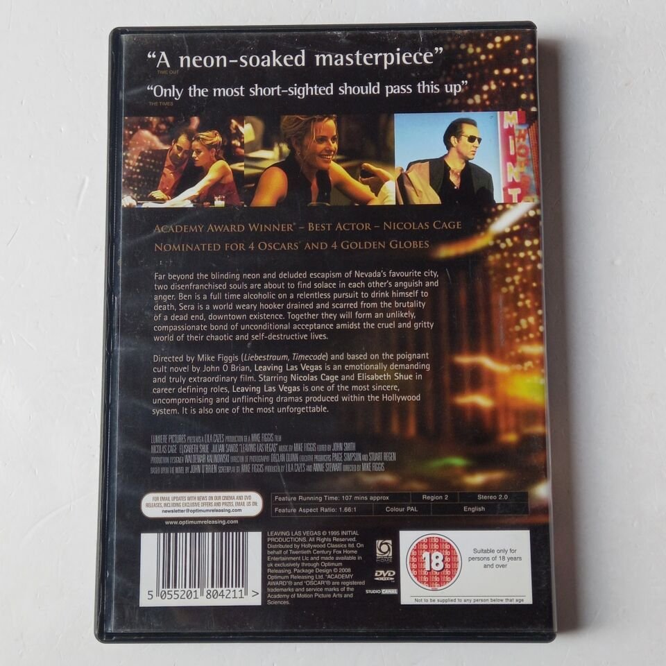 LEAVING LAS VEGAS - NICOLAS CAGE, ELISABETH SHUE - DVD 2.EL