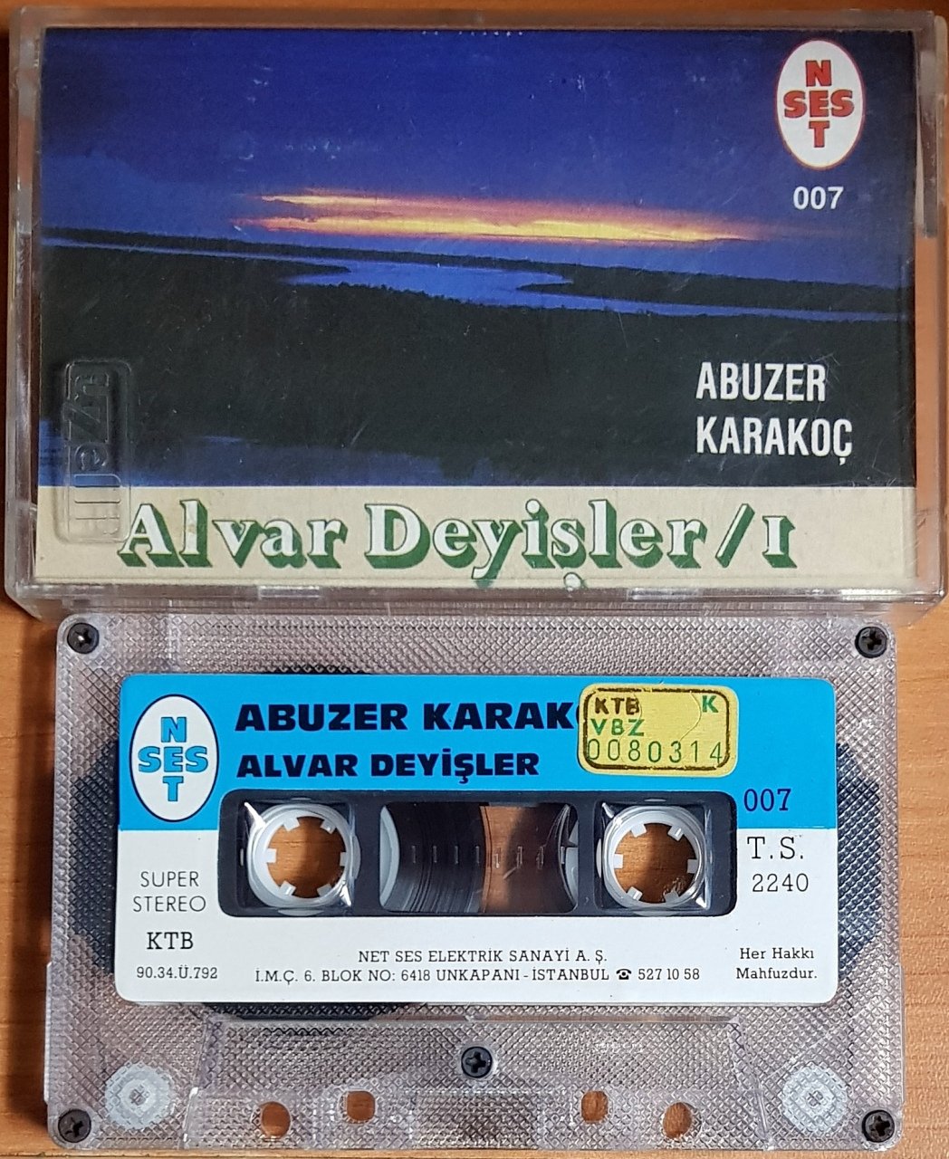 ABUZER KARAKOÇ - ALVAR DEYİŞLER (1990) NET SES KASET 2.EL