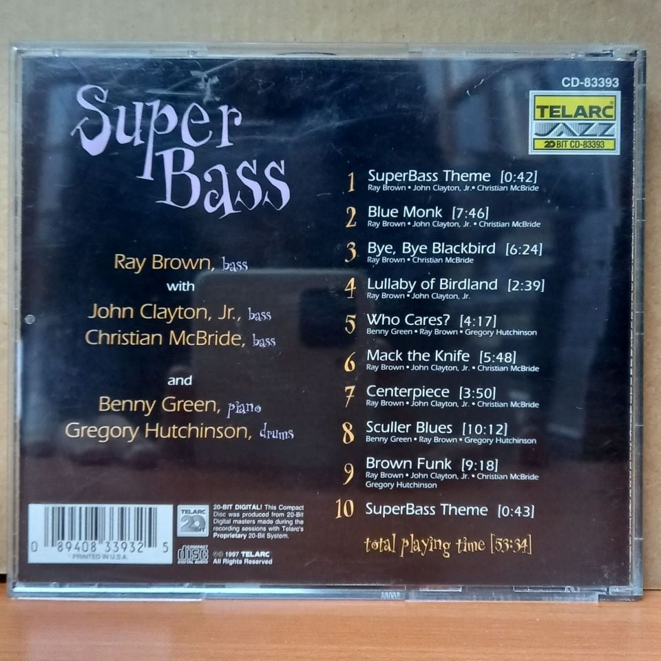 RAY BROWN WITH JOHN CLAYTON & CHRISTIAN MCBRIDE – SUPERBASS / RECORDED LIVE AT SCULLER\'S (1997) - CD 2.EL
