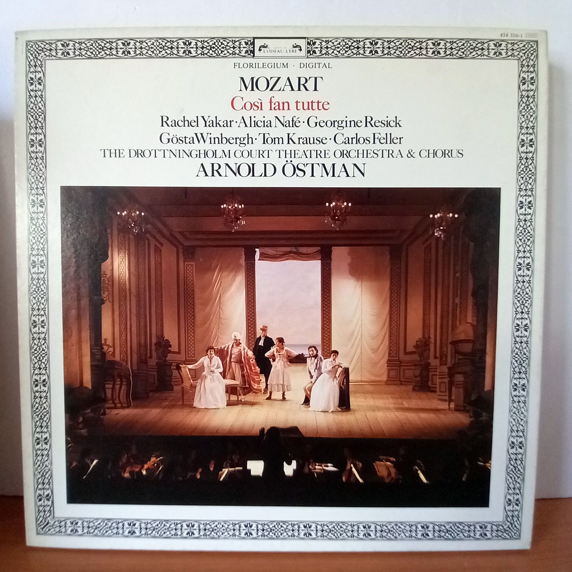 MOZART: COSI FAN TUTTE / CHORUS AND ORCHESTRA OF THE DROTTNINGHOLM COURT THEATRE, ARNOLD ÖSTMAN (1985) - 3LP BOX SET 2.EL PLAK