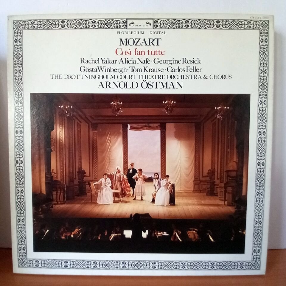 MOZART: COSI FAN TUTTE / CHORUS AND ORCHESTRA OF THE DROTTNINGHOLM COURT THEATRE, ARNOLD ÖSTMAN (1985) - 3LP BOX SET 2.EL PLAK