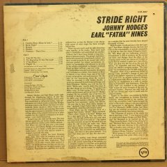 JOHNNY HODGES & EARL ''FATHA'' HINES - STRIDE RIGHT 2.EL PLAK