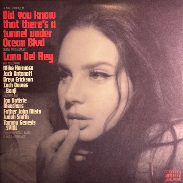 LANA DEL REY - DID YOU KNOW THAT THERE'S A TUNNEL UNDER OCEAN BLVD (2023) - 2LP LIMITED EDITION DARK PINK COLOURED GATEFOLD SIFIR PLAK