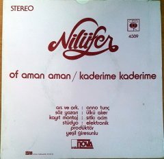 NİLÜFER - OF AMAN AMAN / KADERİME KADERİME 7'' 45 DEVİR