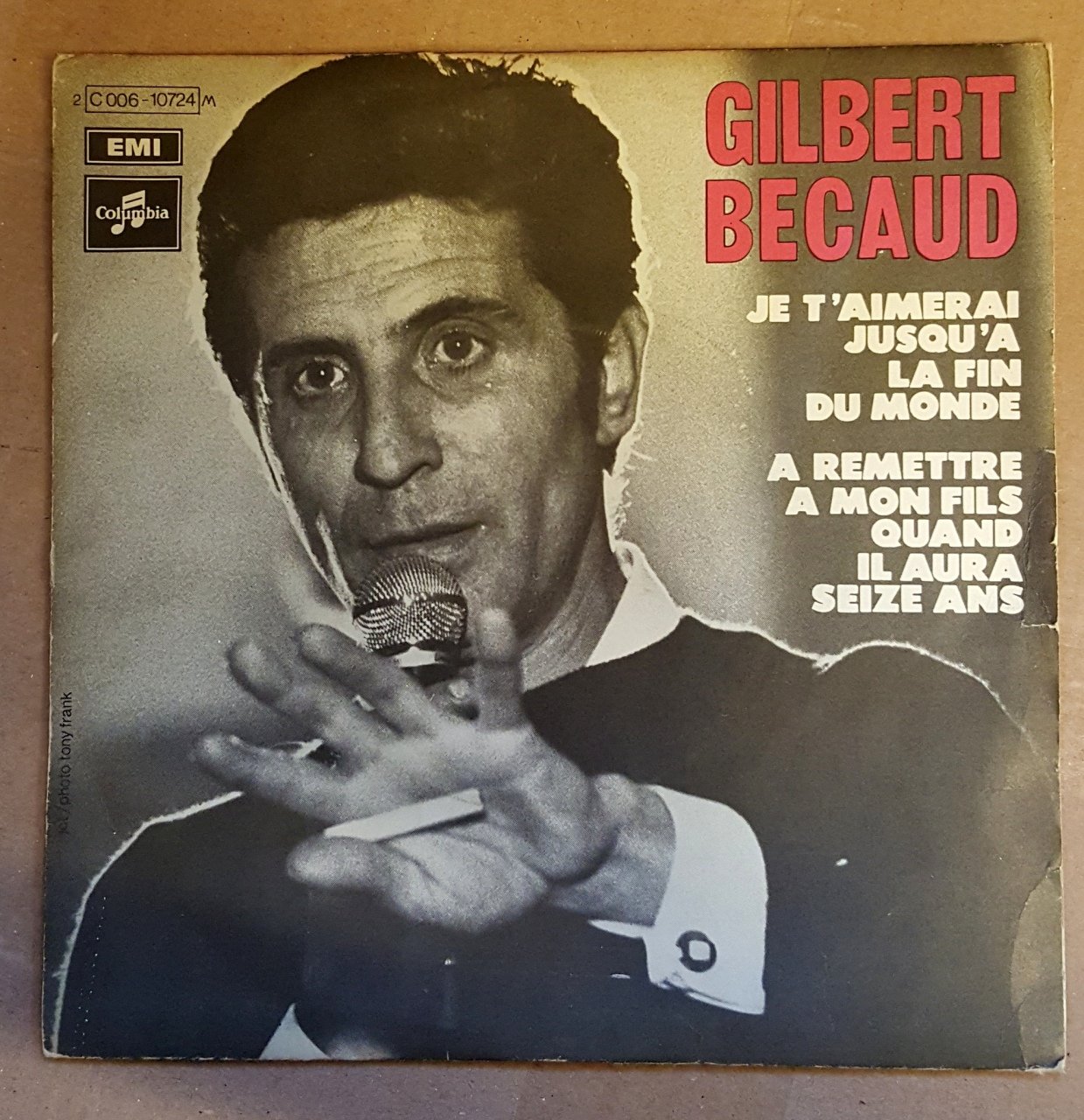 GILBERT BECAUD - JE T'AIMERAI JUSQU'A LA FIN DU MONDE / A REMETTRE ... (1970) - 7'' 45 DEVİR SINGLE PLAK