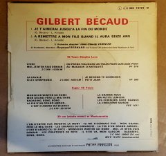 GILBERT BECAUD - JE T'AIMERAI JUSQU'A LA FIN DU MONDE / A REMETTRE ... (1970) - 7'' 45 DEVİR SINGLE PLAK