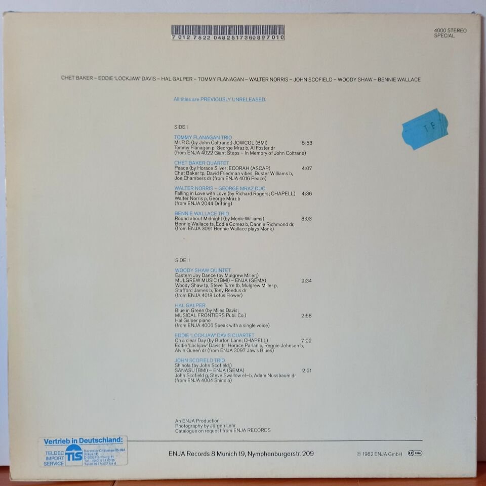 ECHOES OF ENJA / CHET BAKER QUARTET, TOMMY FLANAGAN TRIO, BENNIE WALLACE TRIO (1982) - LP 2.EL PLAK