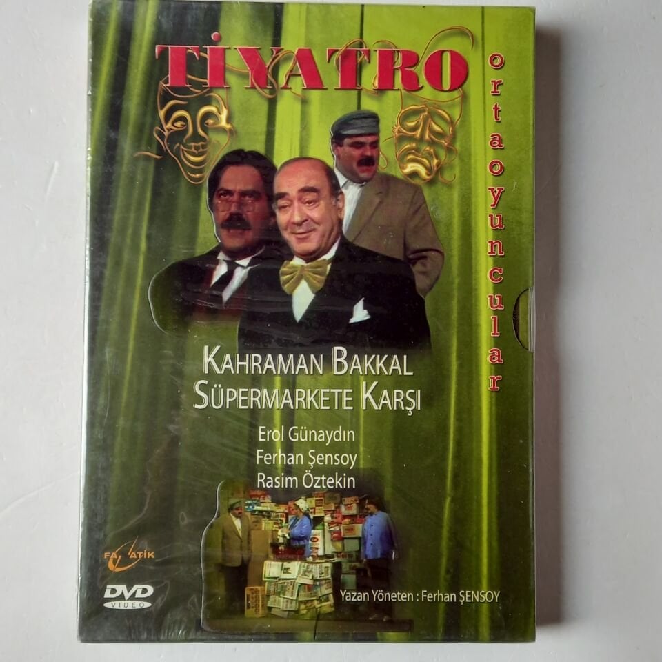 TİYATRO / KAHRAMAN BAKKAL SÜPERMARKETE KARŞI - FERHAN ŞENSOY, EROL GÜNAYDIN, RASİM ÖZTEKİN - DVD AMBALAJINDA SIFIR