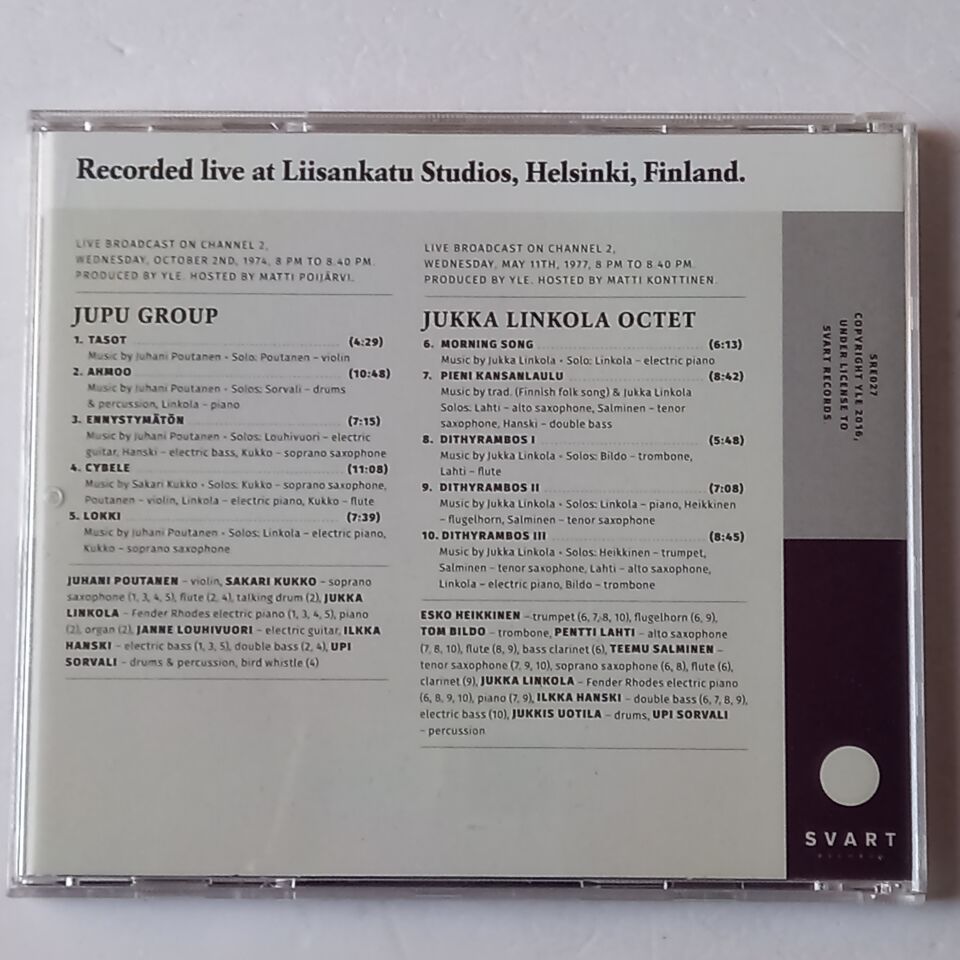 JUPU GROUP, JUKKA LINKOLA OCTET – JAZZ LIISA LIVE IN STUDIO 05 / 06 (2016) - CD 2.EL