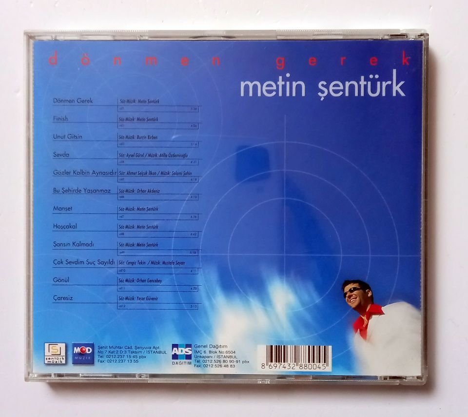 METİN ŞENTÜRK – DÖNMEN GEREK (2002) - CD 2.EL