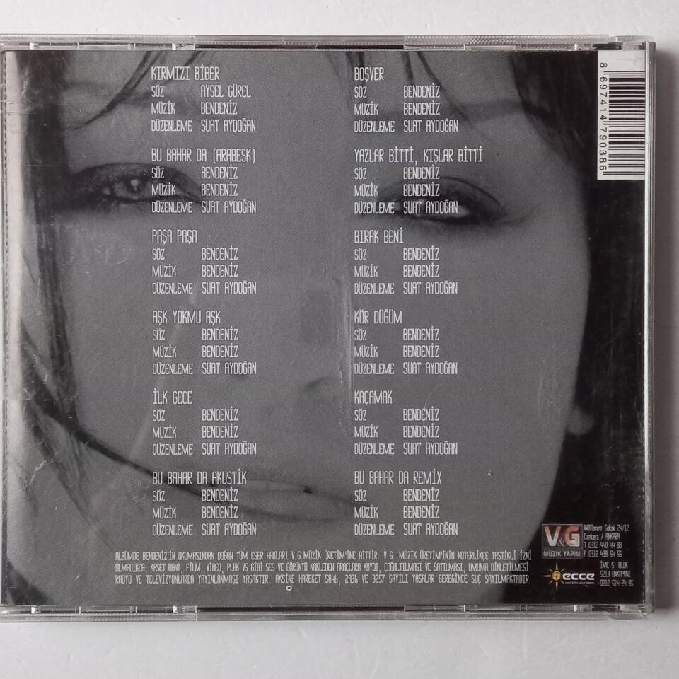 BENDENIZ – AŞK YOK MU AŞK (2005) - CD 2.EL