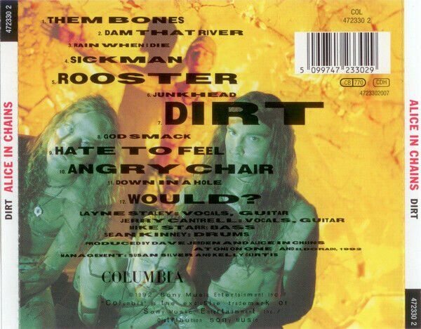 ALICE IN CHAINS - DIRT (1992) - CD REISSUE JEWEL CASE AMBALAJINDA SIFIR