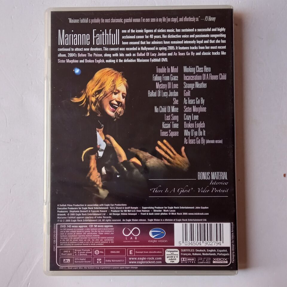 MARIANNE FAITHFULL – LIVE IN HOLLYWOOD (2005) - DVD + CD 2.EL
