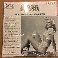 GINGER ROGERS - RARE RECORDINGS 1930-1972 (1982) ESKİ BASKI SIFIR PLAK