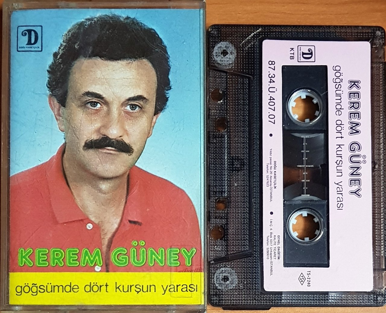 KEREM GÜNEY - GÖĞSÜMDE DÖRT KURŞUN YARASI (1987) DOĞU KASET 2.EL