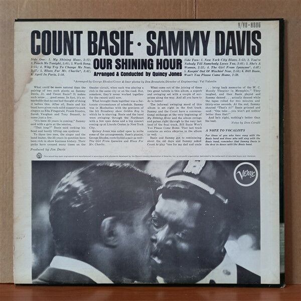 SAMMY DAVIS / COUNT BASIE – OUR SHINING HOUR (1965) - LP 2.EL PLAK