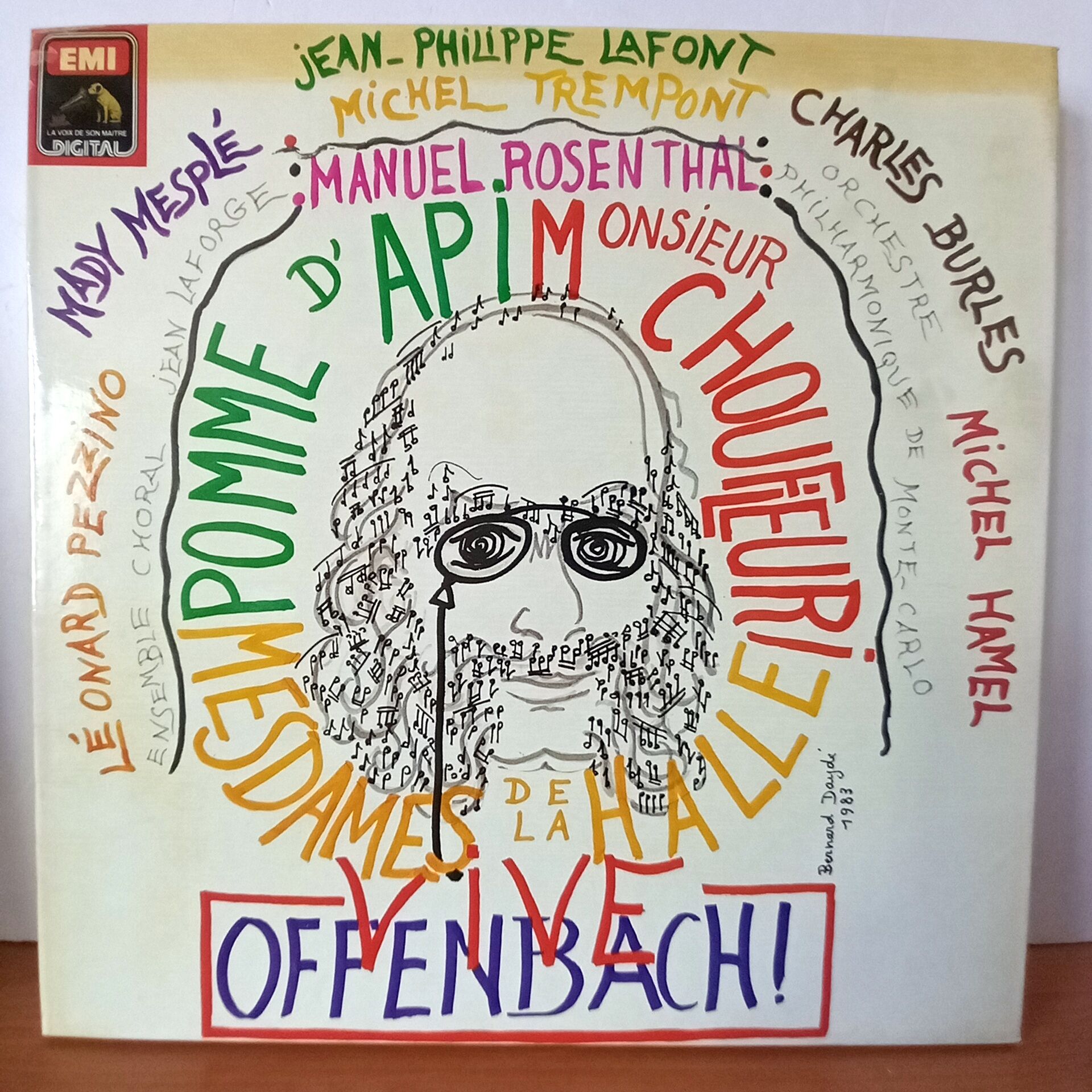 VIVE OFFENBACH! / MADY MESPLE, JEAN-PHILIPPE LAFONT, CHARLES BURLES, MICHEL TREMPONT, LEONARD PEZZINO, MICHEL HAMEL, ENSEMBLE CHORAL JEAN LAFORGE, ORCHESTRE PHILHARMONIQUE DE MONTE-CARLO, MANUEL ROSENTHAL (1983) - 3LP BOX SET 2.EL PLAK