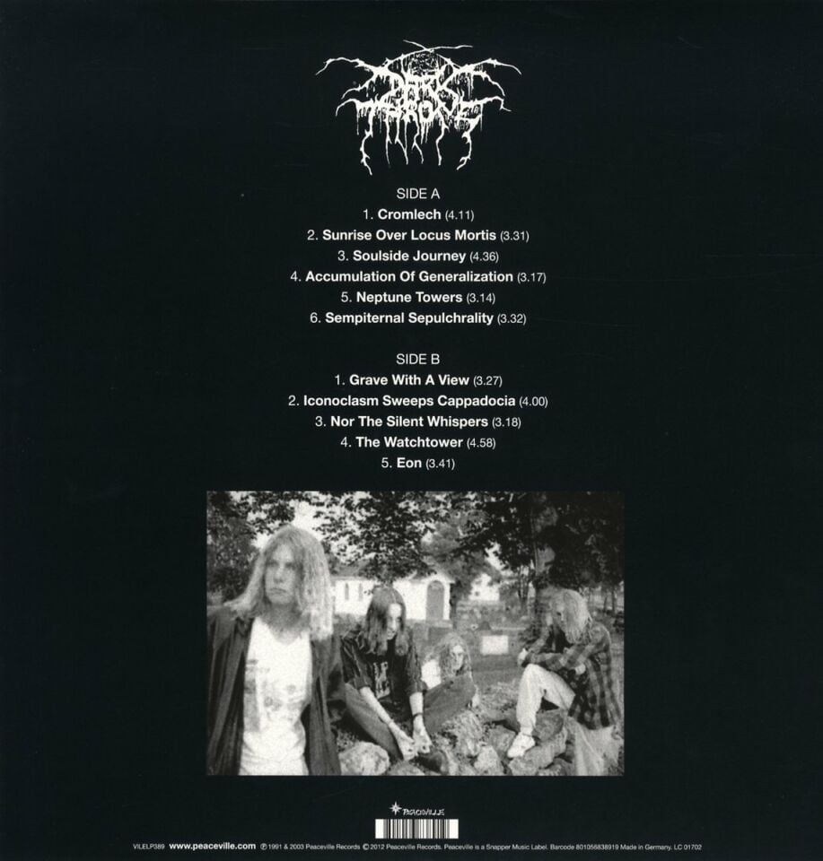 DARKTHRONE - SOULSIDE JOURNEY (1991) - LP 2012 EDITION DEATH METAL SIFIR PLAK