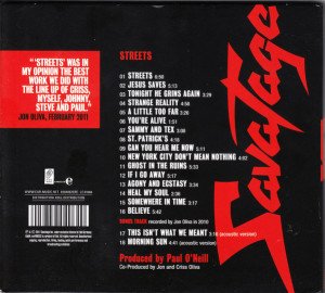 SAVATAGE – STREETS: A ROCK OPERA (1991) - DIGIPAK CD SIFIR 2011