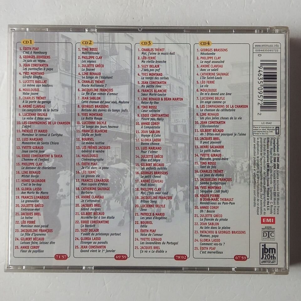 100 CHANSONS FRANÇAISES DE LEGENDE VOLUME 5 (2006) - 4CD 2.EL