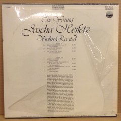 THE YOUNG JASCHA HEIFETZ VIOLIN RECITAL DÖNEM BASKISI SIFIR PLAK