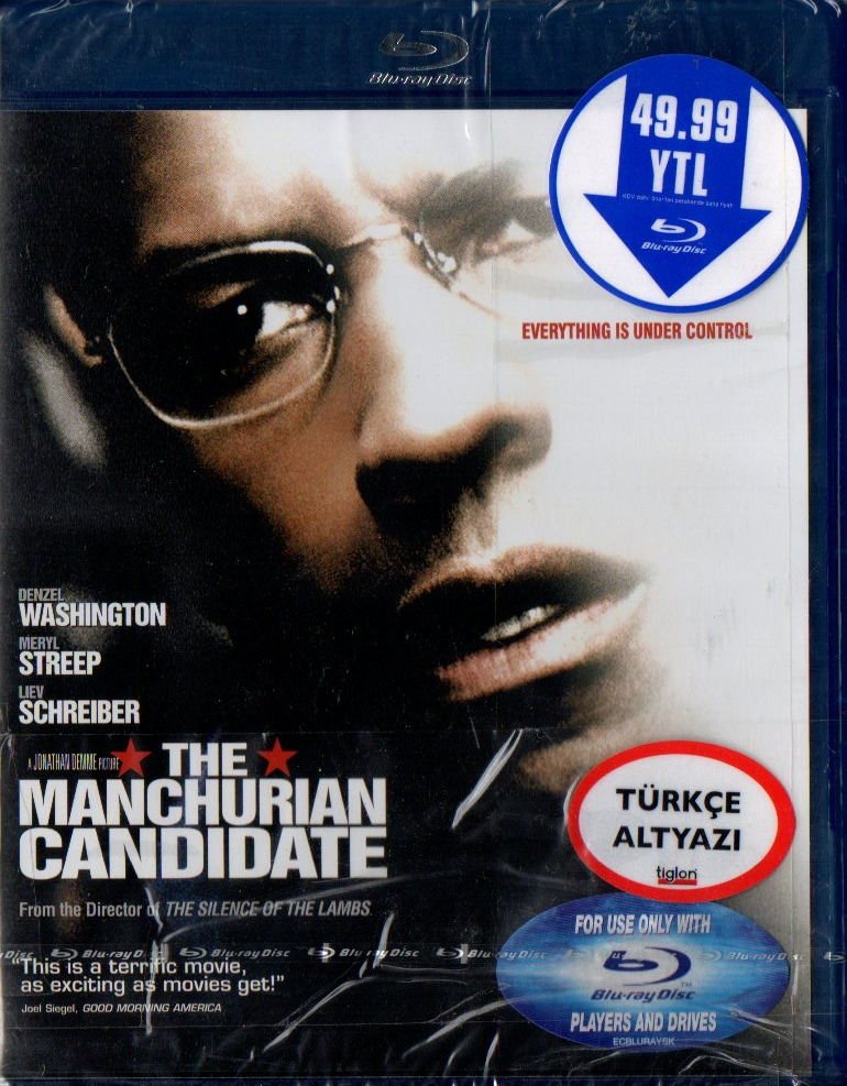 THE MANCHURIAN CANDIDATE - MANÇURYALI ADAY - DENZEL WASHINGTON - BLU-RAY AMBALAJINDA SIFIR