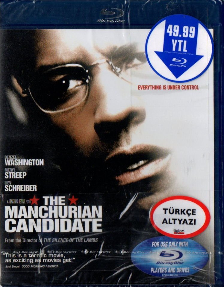 THE MANCHURIAN CANDIDATE - MANÇURYALI ADAY - DENZEL WASHINGTON - BLU-RAY AMBALAJINDA SIFIR